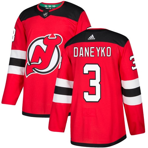 Adidas Men New Jersey Devils #3 Ken Daneyko Red Home Authentic Stitched NHL Jersey